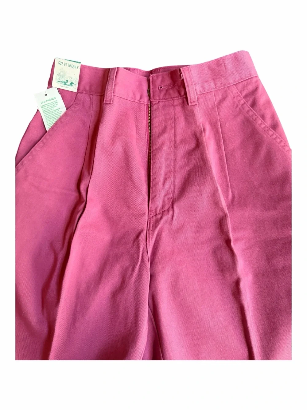 Deadstock 1980s Northern Reflections 100% Cotton Dusty Rose High-Waisted Pleated